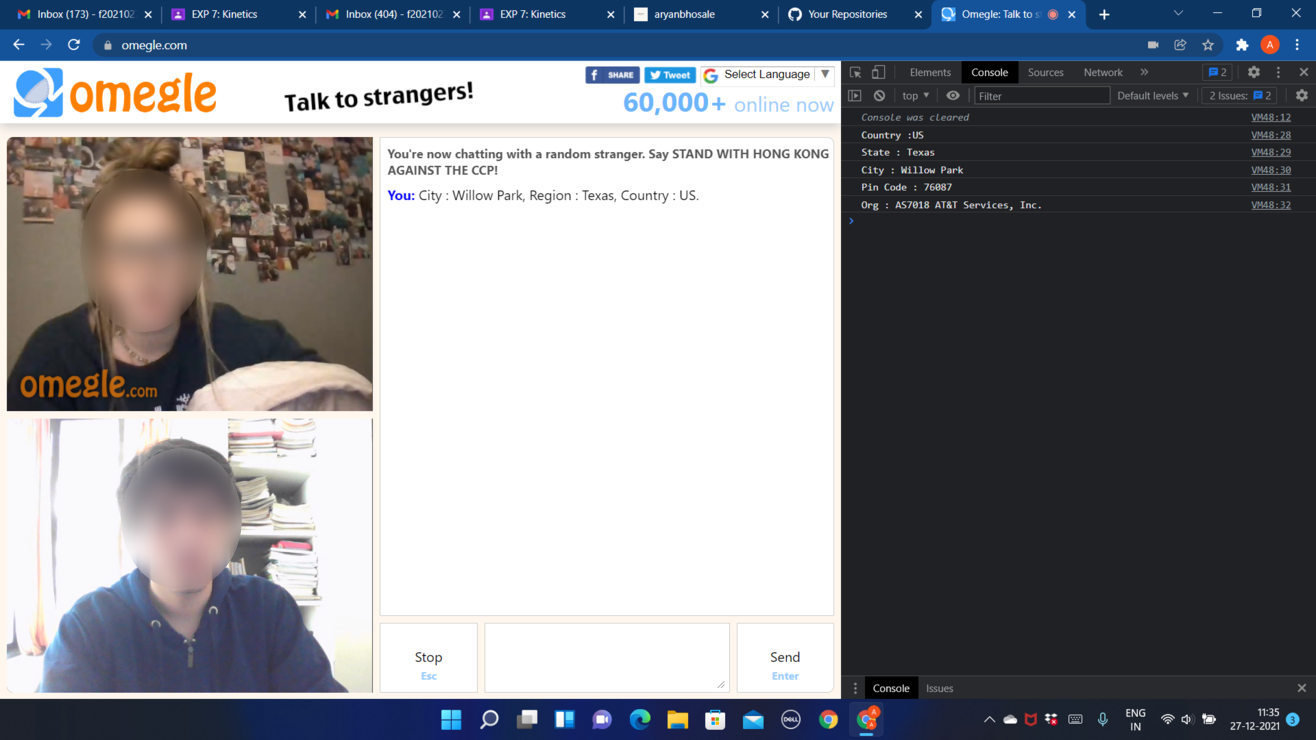 Omegle Location